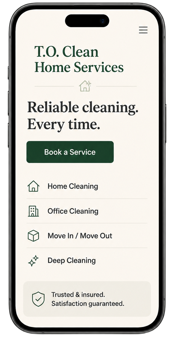 Mobile service website example