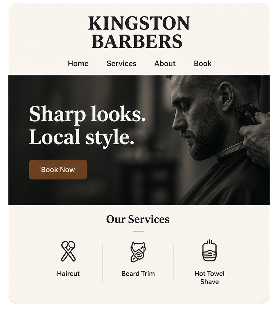 Barber website example